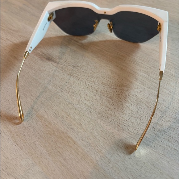 Dior White and Gold Sunglasses - Picture 7 of 11